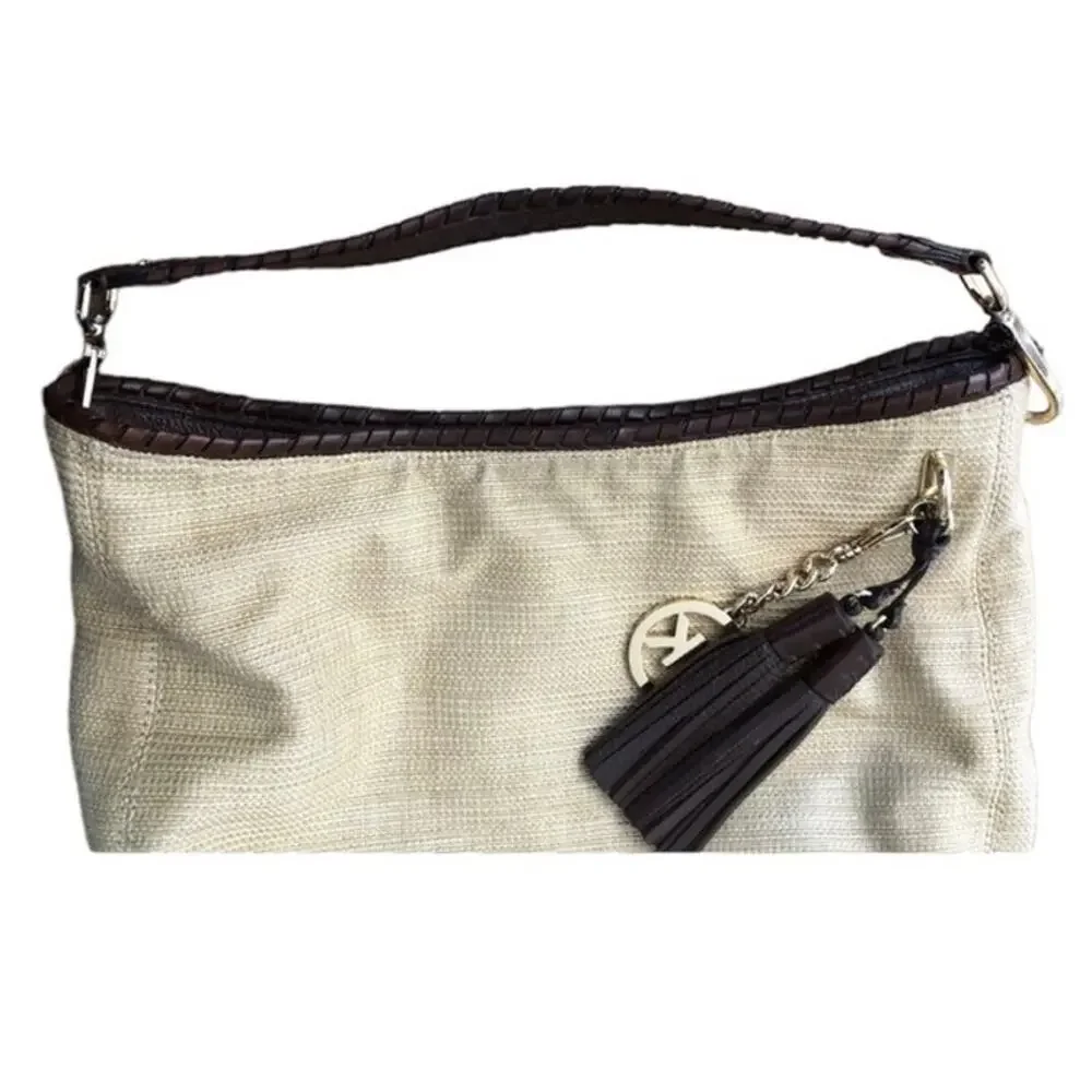 Michael Kors Bennet Straw Hobo Shoulder bag With gold accents & tassel